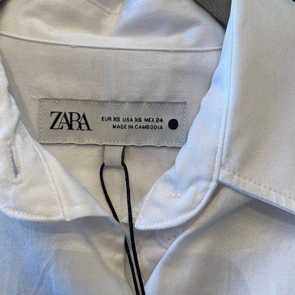 Zara Oversized Poplin Button Down Shirt NWT White - Picture 2 of 6